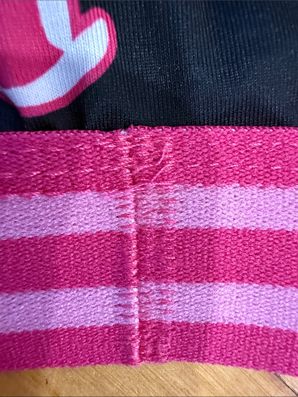 Barbie Black Sports Bra with Hot Pink Logo and Trim - Picture 14 of 14